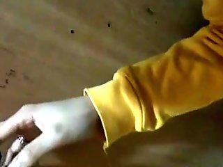 Korean girl sucks cock in a bathroom gloryhole and gets cum